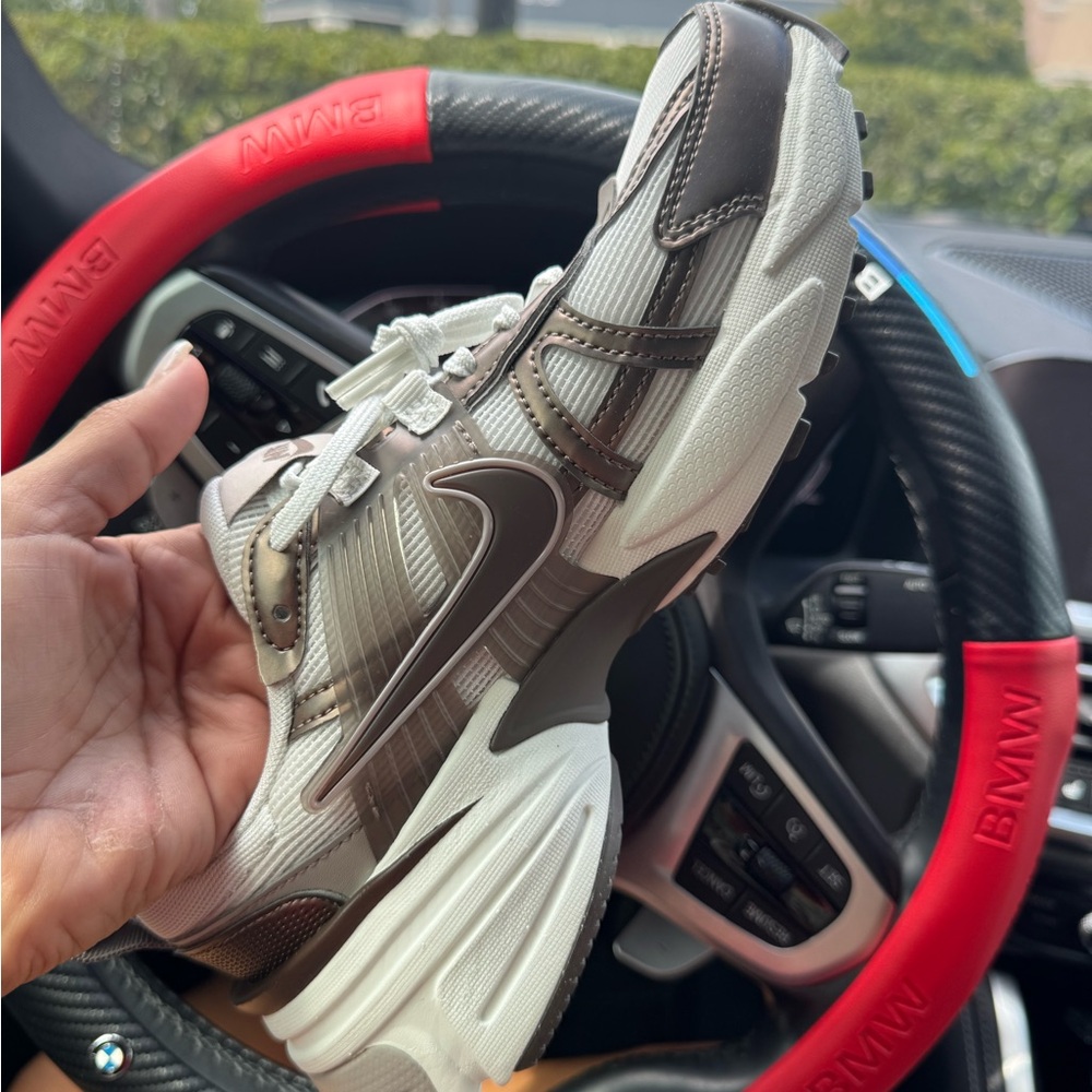 Nike Women's Gray and Brown Sneakers V2K Run